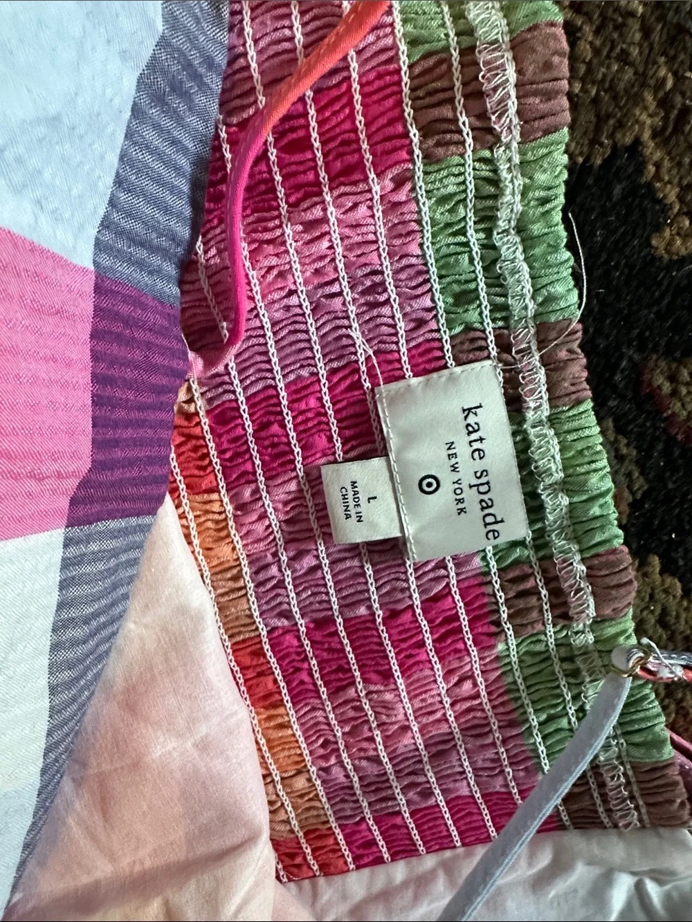 Kate spade for target Multicolor Plaid Midi Sundress with Tie Belt - Picture 8 of 9